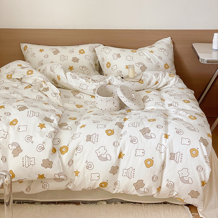 91家纺网 家纺一手货源 找家纺 （总）窝米 2023秋季新品全棉双层纱四件套系列