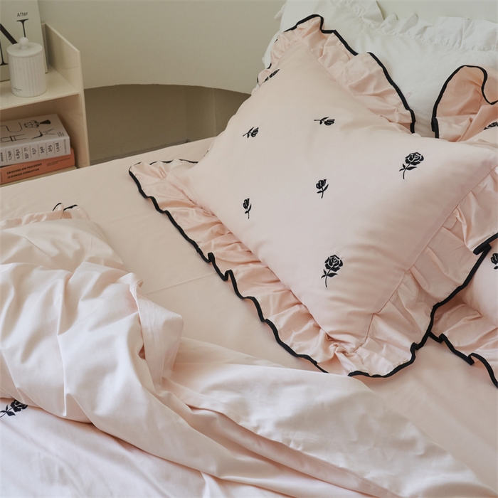 91家纺网 家纺一手货源 找家纺 （总）窝米 2023新款100支长绒棉刺绣款四件套