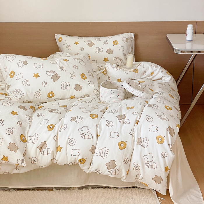 91家纺网 家纺一手货源 找家纺 （总）窝米 2023秋季新品全棉双层纱四件套系列