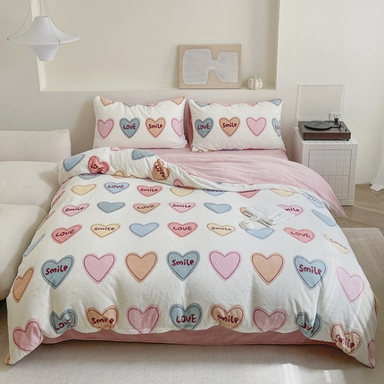 91家纺网 家纺一手货源 找家纺 （总）窝米 2023冬季新品高克重牛奶绒四件套系列