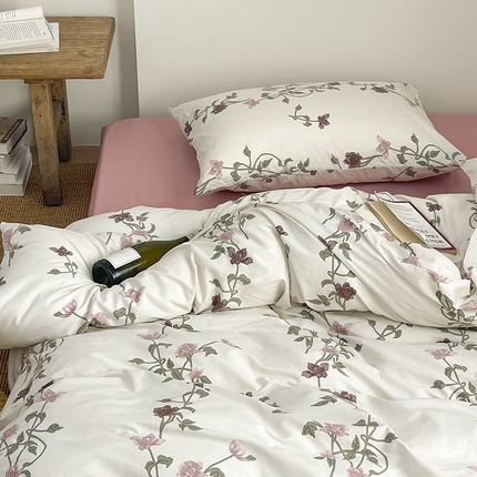 91家纺网 家纺一手货源 找家纺 窝米 2024春季新品13370全棉四件套系列 镜生