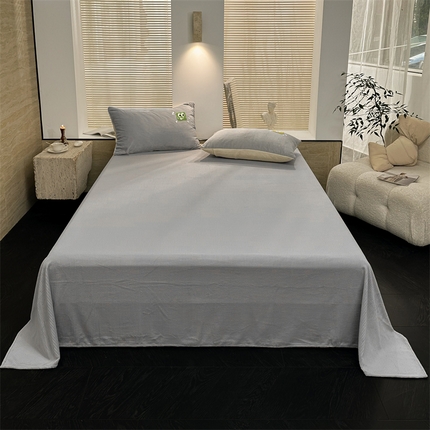 洋铭区（原狠狠爱） 2023新款华夫格单品绒床单 华夫格-暖灰