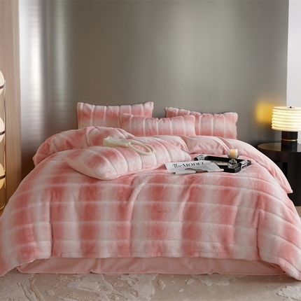 91家纺网 家纺一手货源 找家纺 （总）金奇达家纺 2025秋冬保暖加厚绒类皮草绒四件套-【赛琳娜】系列