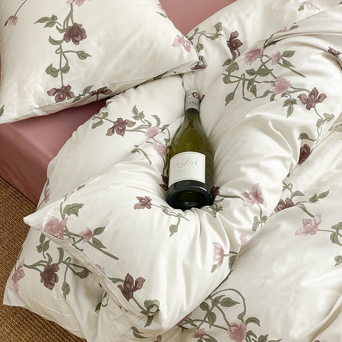 91家纺网 家纺一手货源 找家纺 窝米 2024春季新品13370全棉四件套系列 镜生