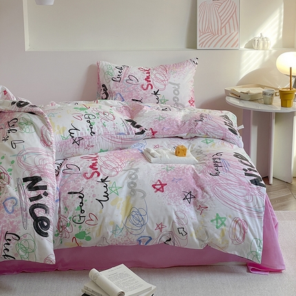 窝米 2024春季新品13370全棉四件套系列 浅梦空间