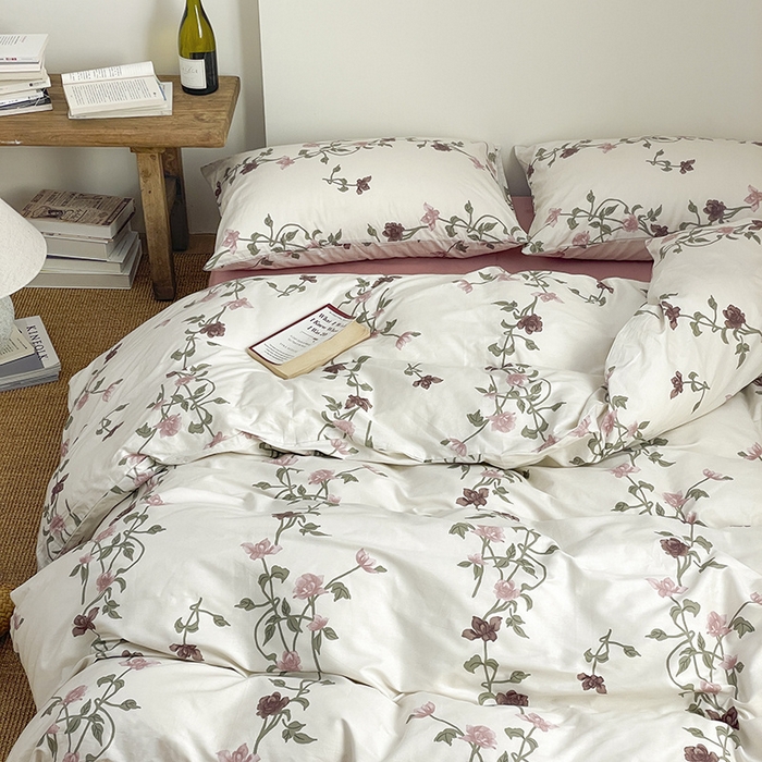 91家纺网 家纺一手货源 找家纺 窝米 2024春季新品13370全棉四件套系列 镜生