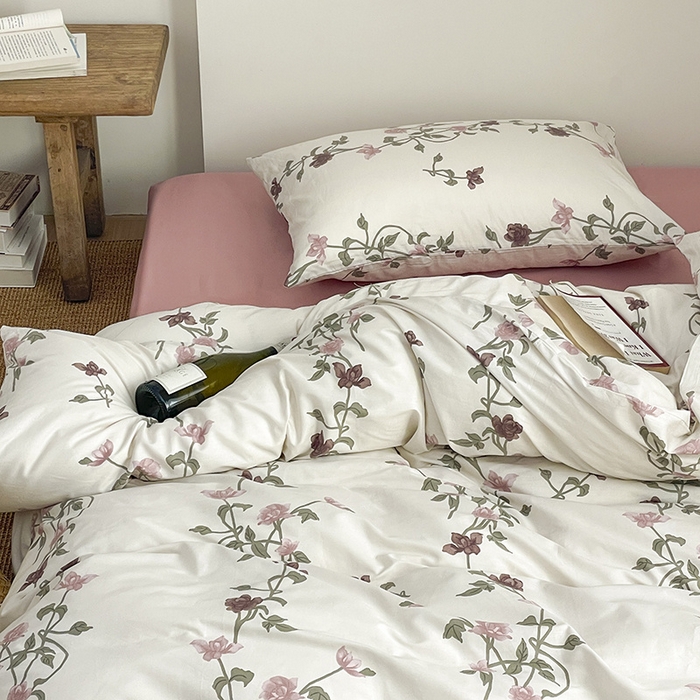 91家纺网 家纺一手货源 找家纺 窝米 2024春季新品13370全棉四件套系列 镜生