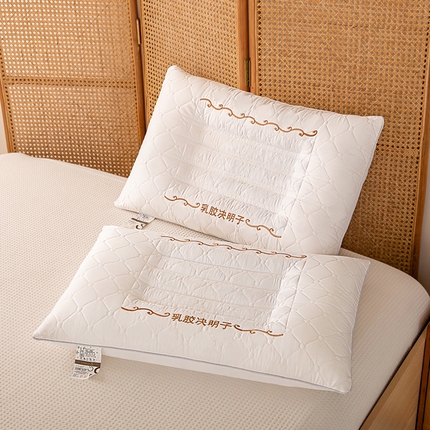 （总）梵羽枕芯 2023新款枕芯绗绣乳胶决明子枕