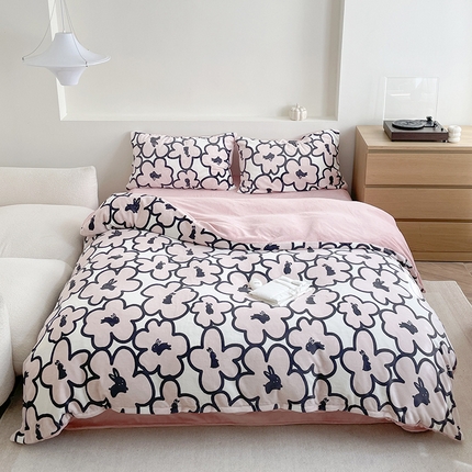 91家纺网 家纺一手货源 找家纺 （总）窝米 2023冬季新品高克重牛奶绒四件套系列