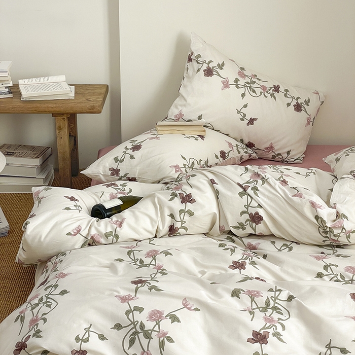 91家纺网 家纺一手货源 找家纺 窝米 2024春季新品13370全棉四件套系列 镜生