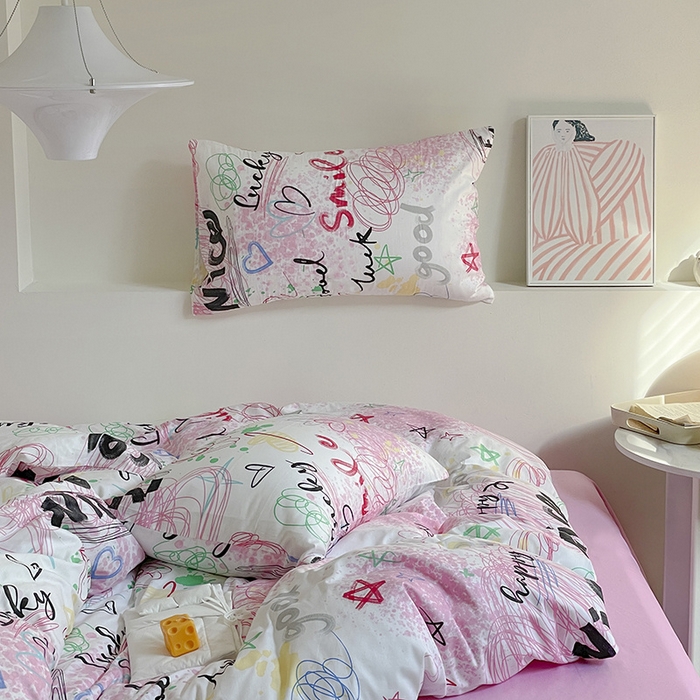 91家纺网 家纺一手货源 找家纺 窝米 2024春季新品13370全棉四件套系列 浅梦空间