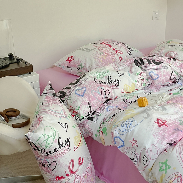 91家纺网 家纺一手货源 找家纺 窝米 2024春季新品13370全棉四件套系列 浅梦空间