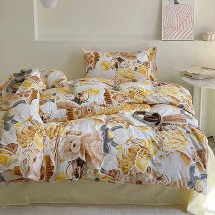 窝米 2024春季新品13370全棉四件套系列 贝拉熊