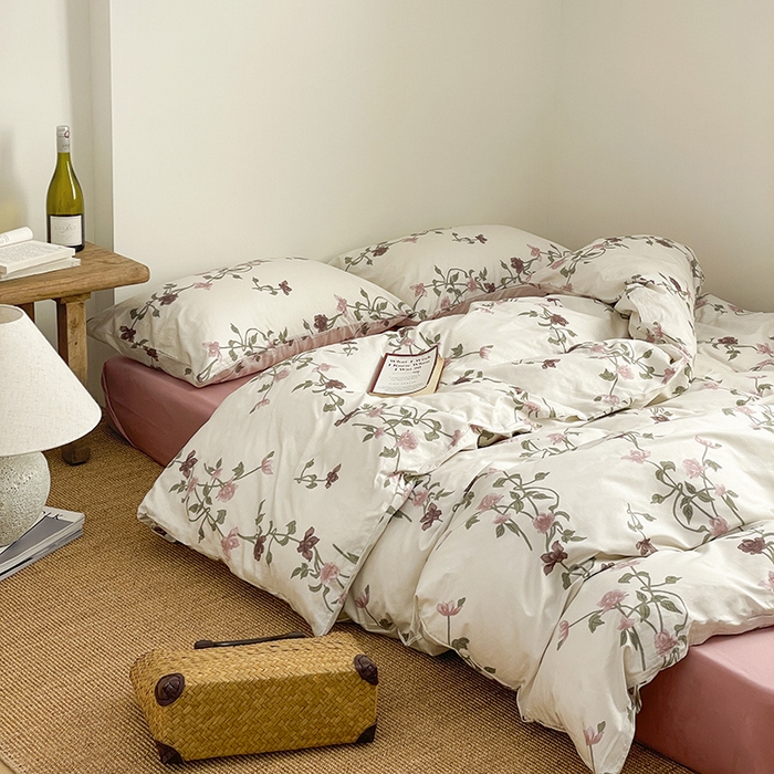 91家纺网 家纺一手货源 找家纺 窝米 2024春季新品13370全棉四件套系列 镜生