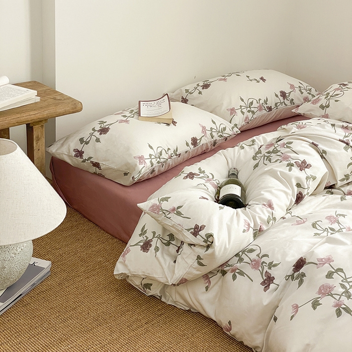 91家纺网 家纺一手货源 找家纺 窝米 2024春季新品13370全棉四件套系列 镜生