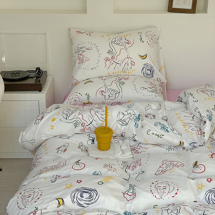 91家纺网 家纺一手货源 找家纺 窝米 2024春季新品13370全棉四件套系列 幻想曲