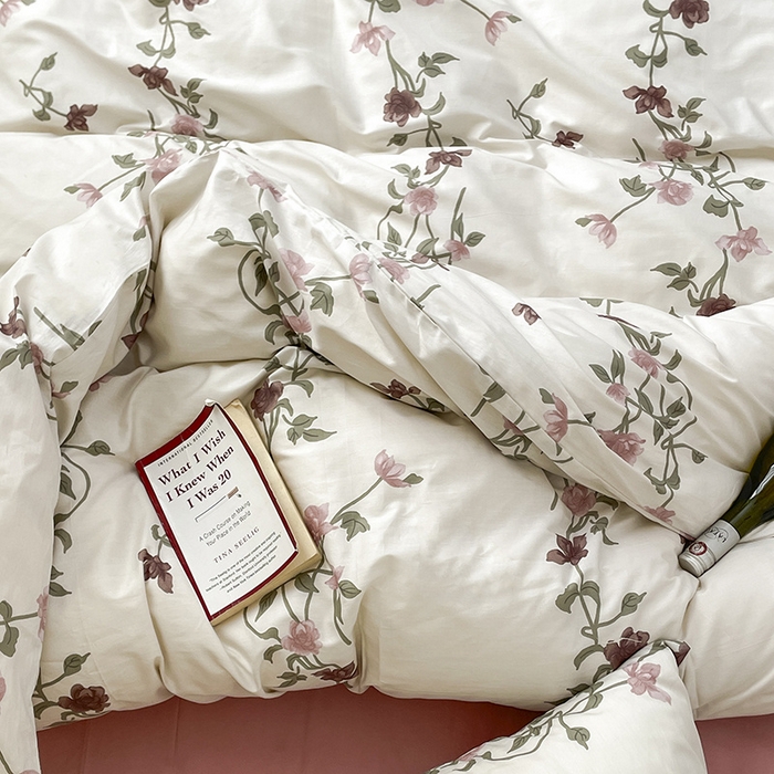 91家纺网 家纺一手货源 找家纺 窝米 2024春季新品13370全棉四件套系列 镜生