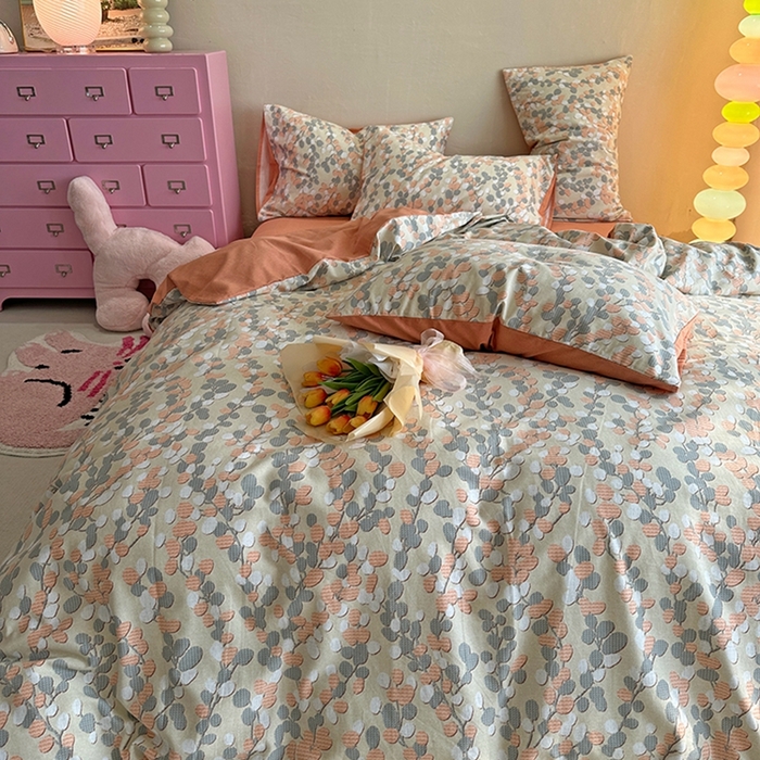 91家纺网 家纺一手货源 找家纺 千朵 2023新款全棉生态磨毛四件套第三批 曼韵