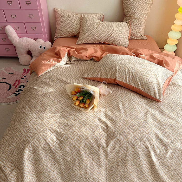 91家纺网 家纺一手货源 找家纺 千朵 2023新款全棉生态磨毛四件套第三批 莱利