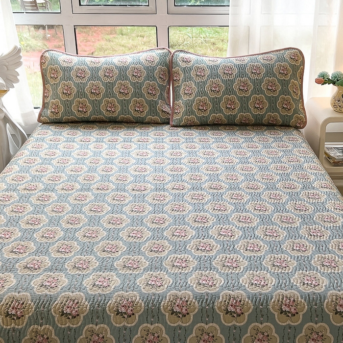 91家纺网 家纺一手货源 找家纺 2024新款40支棉加绒单床盖三件套双面可用全棉加厚婴儿绒 法蕴