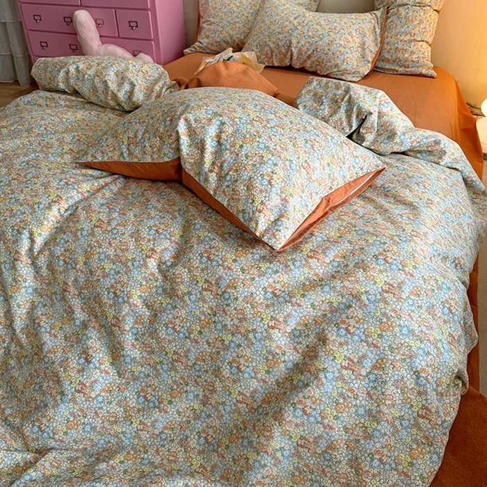 91家纺网 家纺一手货源 找家纺 千朵 2023新款全棉生态磨毛四件套第三批 爱情密码