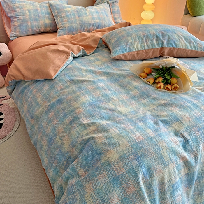 91家纺网 家纺一手货源 找家纺 千朵 2023新款全棉生态磨毛四件套第三批 汐纯