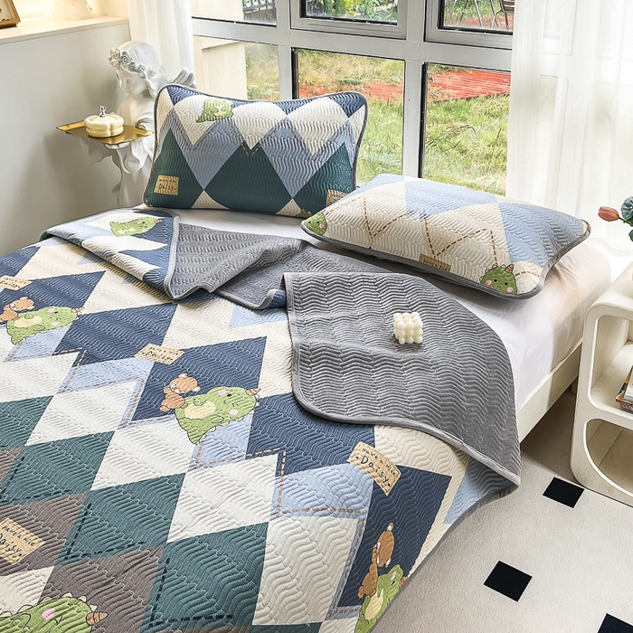 91家纺网 家纺一手货源 找家纺 2024新款40支棉加绒单床盖三件套双面可用全棉加厚婴儿绒 淘淘龙