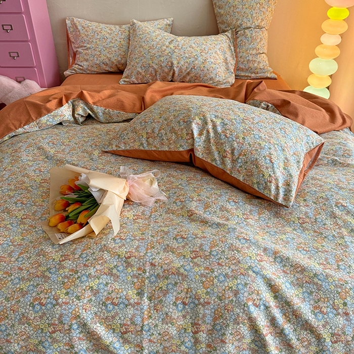 91家纺网 家纺一手货源 找家纺 千朵 2023新款全棉生态磨毛四件套第三批 爱情密码