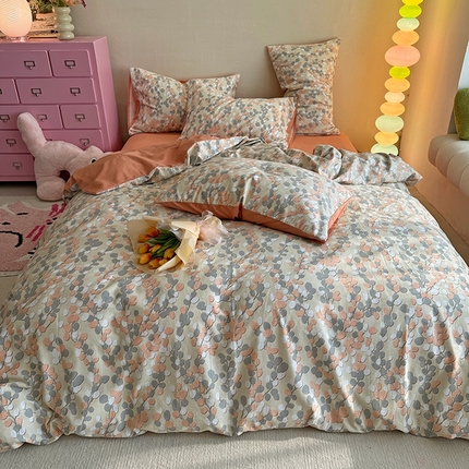 91家纺网 家纺一手货源 找家纺 千朵 2023新款全棉生态磨毛四件套第三批 曼韵