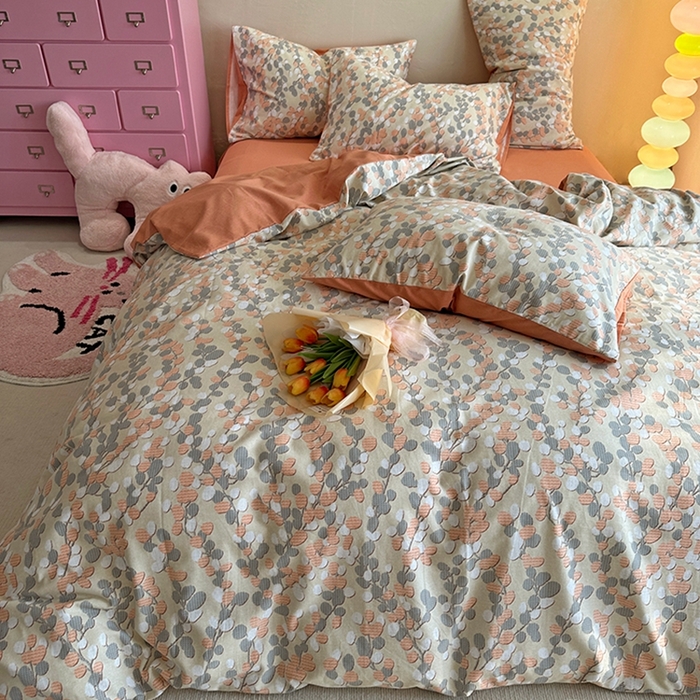 91家纺网 家纺一手货源 找家纺 千朵 2023新款全棉生态磨毛四件套第三批 曼韵