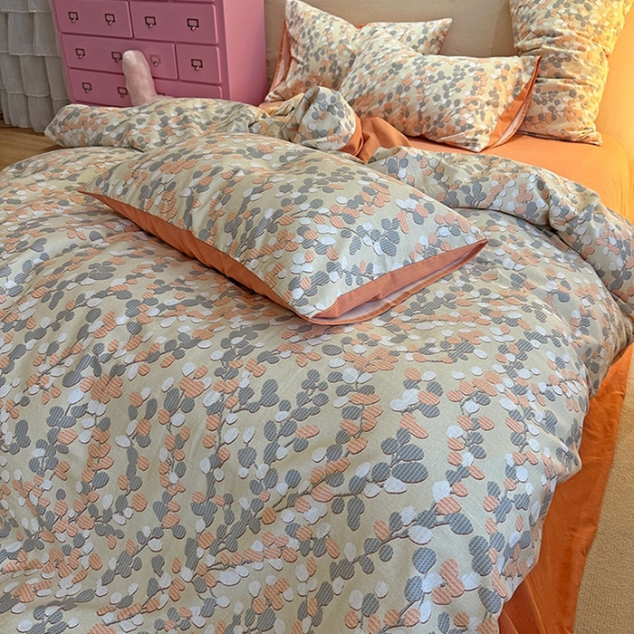 91家纺网 家纺一手货源 找家纺 千朵 2023新款全棉生态磨毛四件套第三批 曼韵