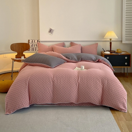 91家纺网 家纺一手货源 找家纺 （总）春皖家纺 2023新款提花两用双层纱单品套件系列 -四件套