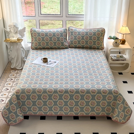 2024新款40支棉加绒单床盖三件套双面可用全棉加厚婴儿绒 法蕴