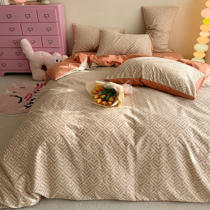 91家纺网 家纺一手货源 找家纺 千朵 2023新款全棉生态磨毛四件套第三批 莱利