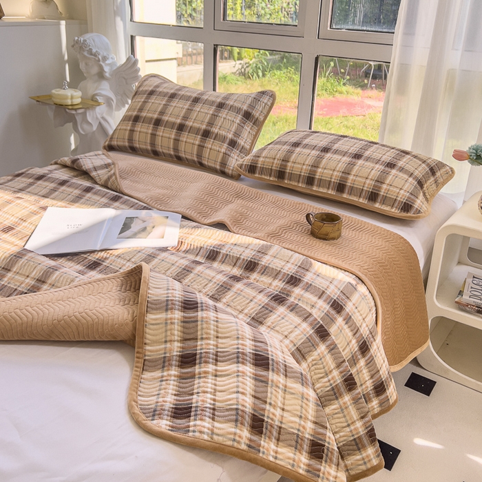 91家纺网 家纺一手货源 找家纺 2024新款40支棉加绒单床盖三件套双面可用全棉加厚婴儿绒 托马