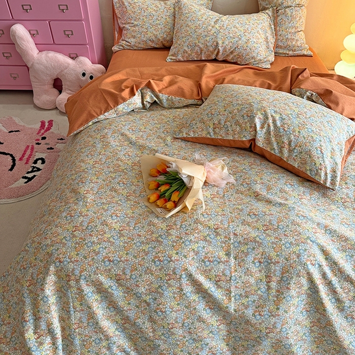 91家纺网 家纺一手货源 找家纺 千朵 2023新款全棉生态磨毛四件套第三批 爱情密码