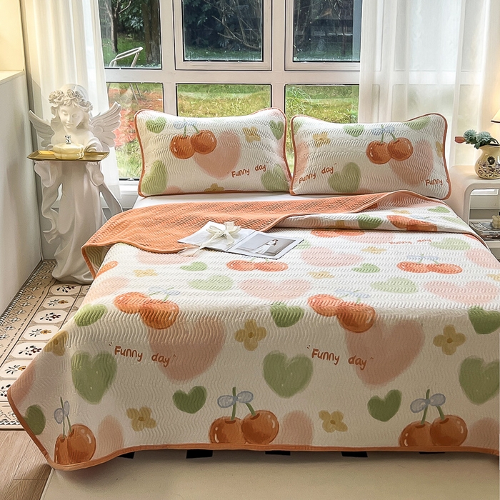 91家纺网 家纺一手货源 找家纺 2024新款40支棉加绒单床盖三件套双面可用全棉加厚婴儿绒 果然好甜