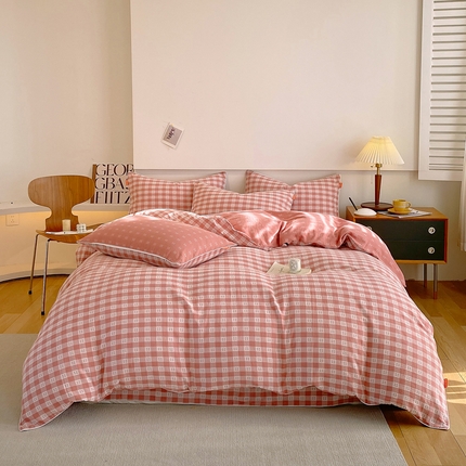 91家纺网 家纺一手货源 找家纺 （总）春皖家纺 2023新款提花两用双层纱单品套件系列 -四件套