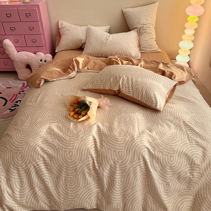 91家纺网 家纺一手货源 找家纺 千朵 2023新款全棉生态磨毛四件套第三批 维诺