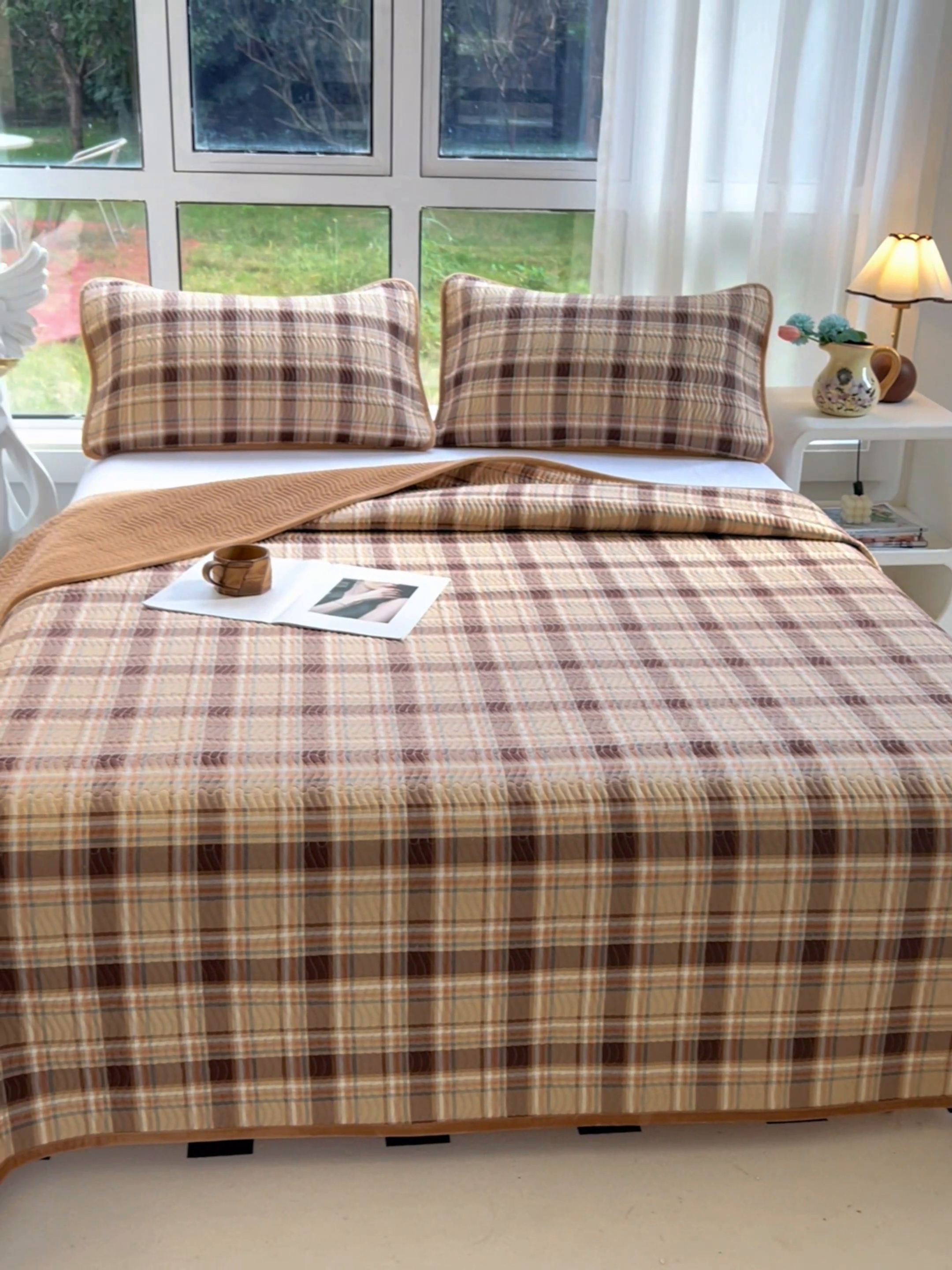 91家纺网 家纺一手货源 找家纺 2024新款40支棉加绒单床盖三件套双面可用全棉加厚婴儿绒 托马