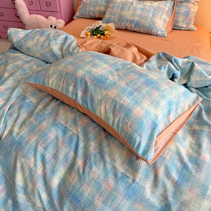 91家纺网 家纺一手货源 找家纺 千朵 2023新款全棉生态磨毛四件套第三批 汐纯