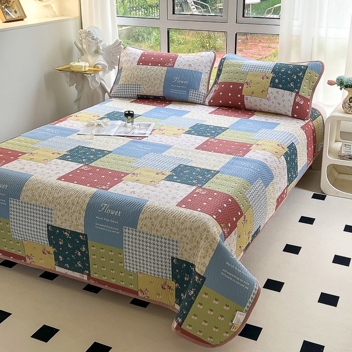 91家纺网 家纺一手货源 找家纺 2024新款40支棉加绒单床盖三件套双面可用全棉加厚婴儿绒 春雨绵绵