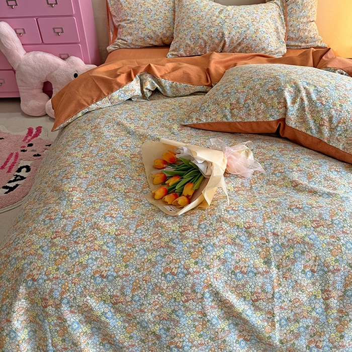 91家纺网 家纺一手货源 找家纺 千朵 2023新款全棉生态磨毛四件套第三批 爱情密码