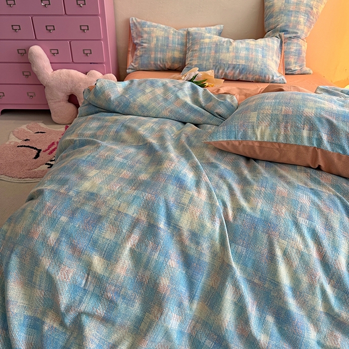 91家纺网 家纺一手货源 找家纺 千朵 2023新款全棉生态磨毛四件套第三批 汐纯