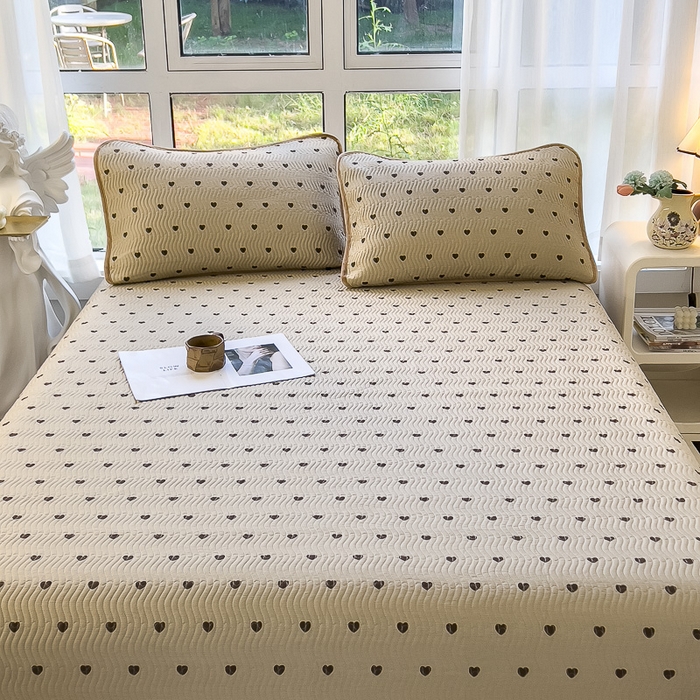 91家纺网 家纺一手货源 找家纺 2024新款40支棉加绒单床盖三件套双面可用全棉加厚婴儿绒 爱心驼