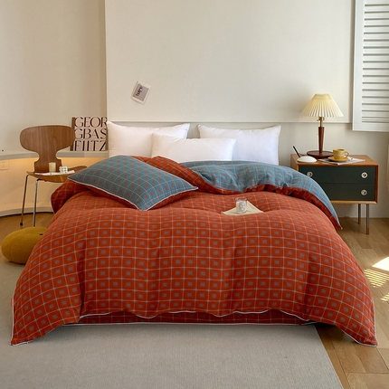 91家纺网 家纺一手货源 找家纺 （总）春皖家纺 2023新款提花两用双层纱单品套件系列 -单被套