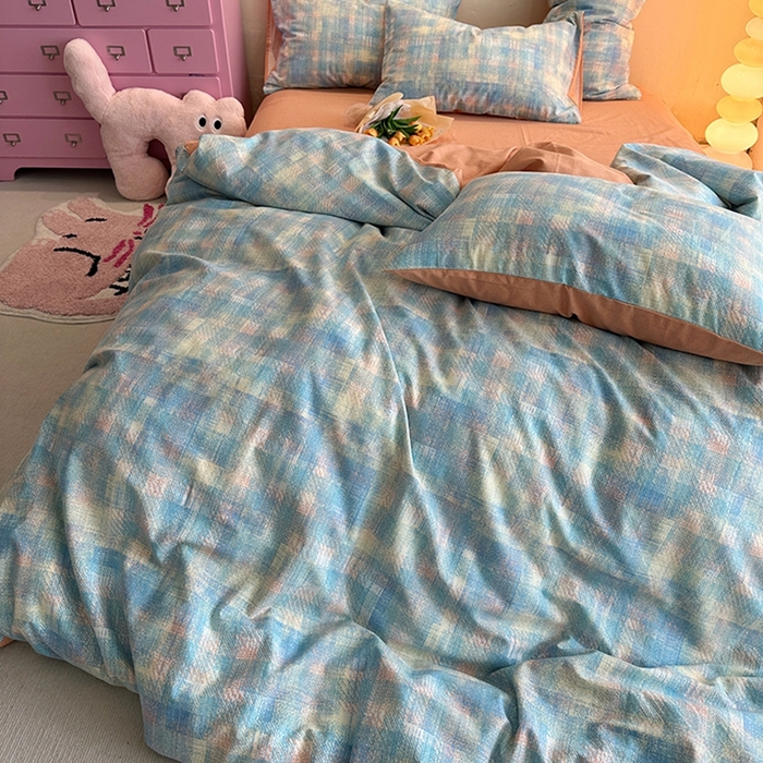 91家纺网 家纺一手货源 找家纺 千朵 2023新款全棉生态磨毛四件套第三批 汐纯