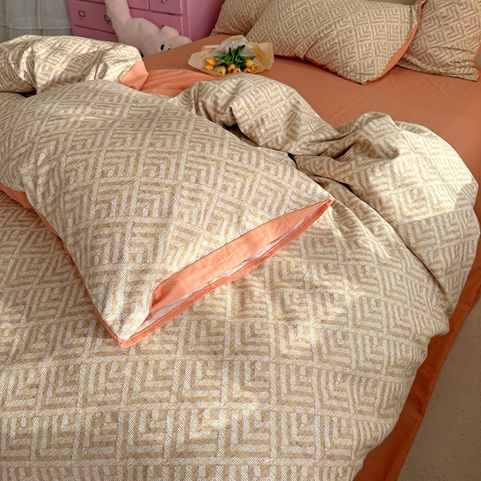 91家纺网 家纺一手货源 找家纺 千朵 2023新款全棉生态磨毛四件套第三批 莱利