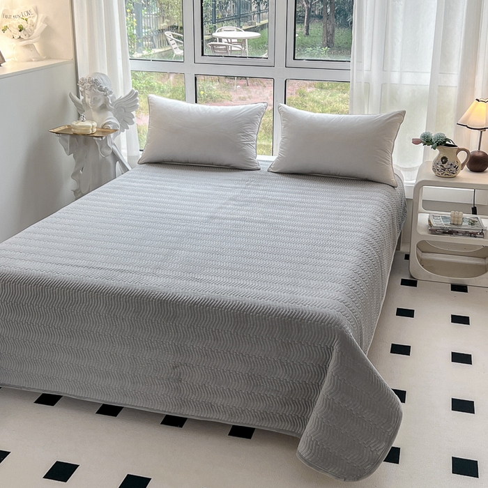 91家纺网 家纺一手货源 找家纺 2024新款40支棉加绒单床盖三件套双面可用全棉加厚婴儿绒 凡尔赛