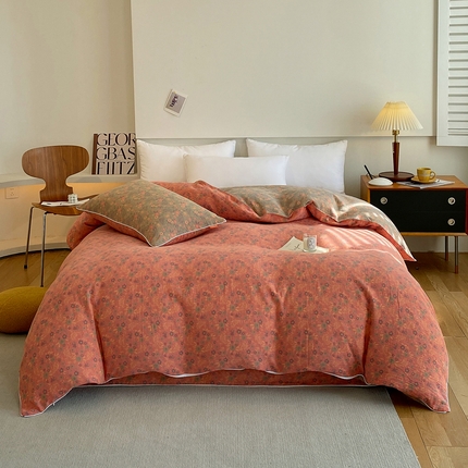 91家纺网 家纺一手货源 找家纺 （总）春皖家纺 2023新款提花两用双层纱单品套件系列 -单被套